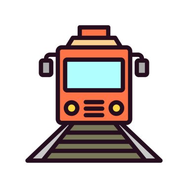 tren simgesi vektör illüstrasyonu