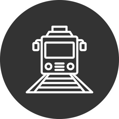 tren simgesi vektör illüstrasyonu