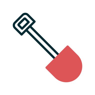 Kürek vektörü ince çizgi simgesi 