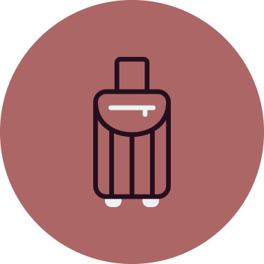 seyahat valizi ikon vektör çizimi 