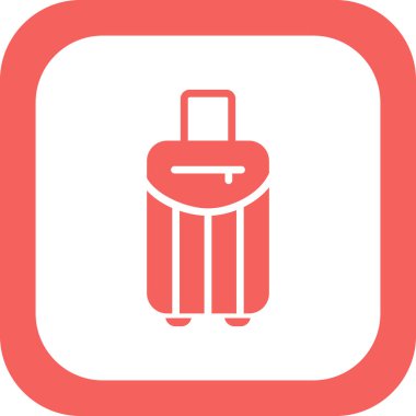 seyahat valizi ikon vektör çizimi 