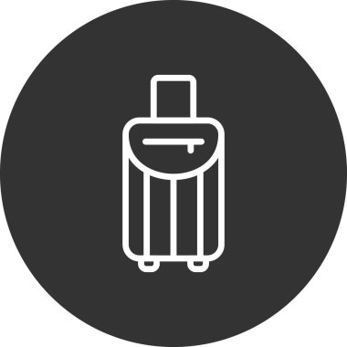 seyahat valizi ikon vektör çizimi 