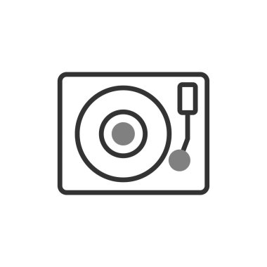 Vinil basit simge, vektör illüstrasyonu