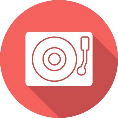 Vinil basit simge, vektör illüstrasyonu