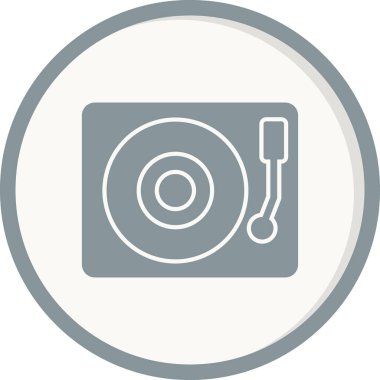 Vinil basit simge, vektör illüstrasyonu