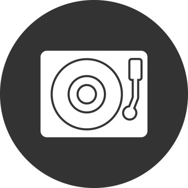 Vinil basit simge, vektör illüstrasyonu