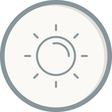 Güneş. Web simgesi basit illüstrasyon