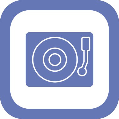 Vinil basit simge, vektör illüstrasyonu