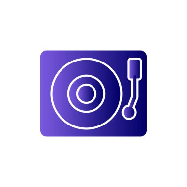 Vinil basit simge, vektör illüstrasyonu