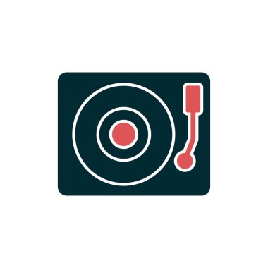 Vinil basit simge, vektör illüstrasyonu