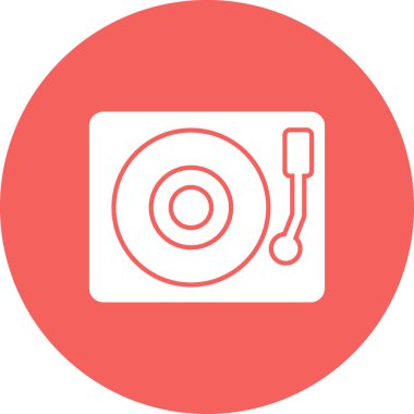 Vinil basit simge, vektör illüstrasyonu