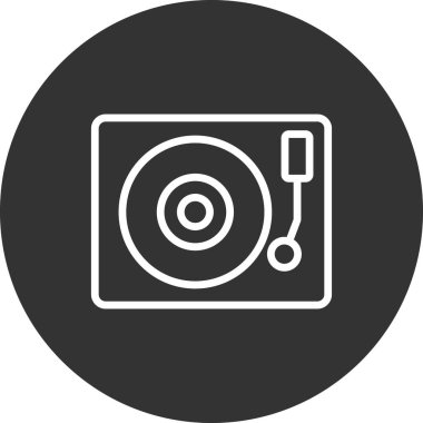 Vinil basit simge, vektör illüstrasyonu