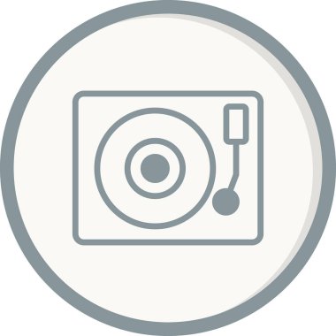 Vinil basit simge, vektör illüstrasyonu