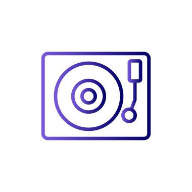 Vinil basit simge, vektör illüstrasyonu