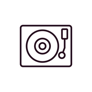 Vinil basit simge, vektör illüstrasyonu