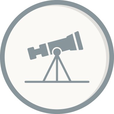 Teleskop simgesi. Moda tarzında ince çizgi illüstrasyonu.