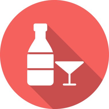 Votka basit simgesi, vektör illüstrasyonu