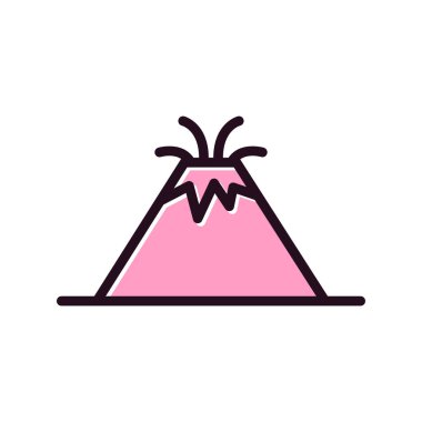  Volkan simgesi vektör illüstrasyon grafik tasarımı