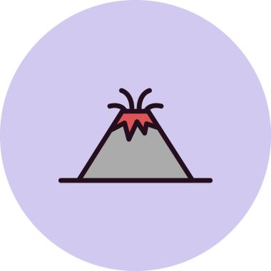  Volkan simgesi vektör illüstrasyon grafik tasarımı