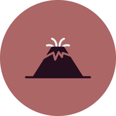  Volkan simgesi vektör illüstrasyon grafik tasarımı