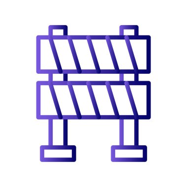 yol bariyeri simgesi, vektör illüstrasyonu