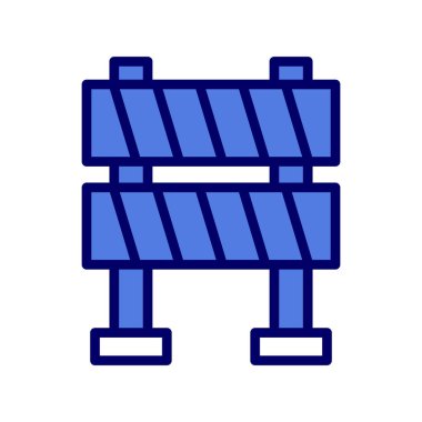 yol bariyeri simgesi, vektör illüstrasyonu