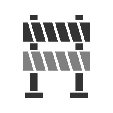 yol bariyeri simgesi, vektör illüstrasyonu