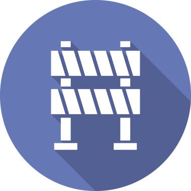 yol bariyeri simgesi, vektör illüstrasyonu