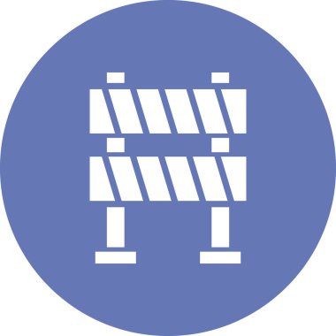 yol bariyeri simgesi, vektör illüstrasyonu