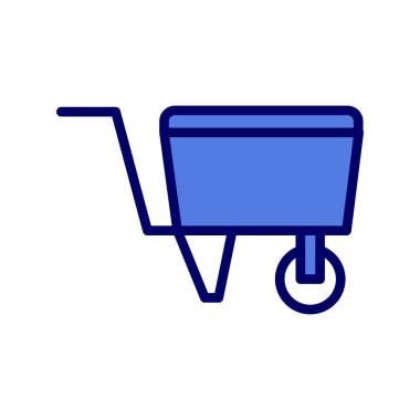 El arabası simgesi, vektör illüstrasyonu