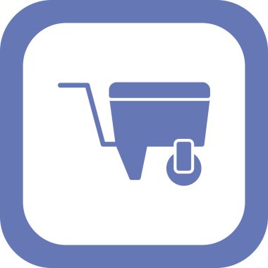 El arabası simgesi, vektör illüstrasyonu