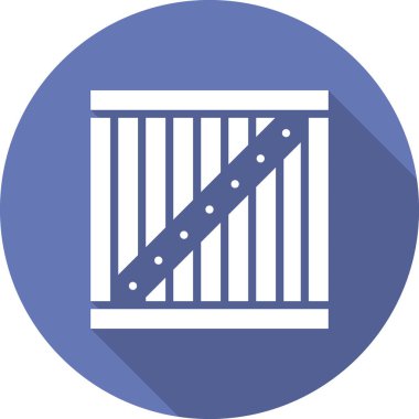 Tahta kutu simgesi, vektör illüstrasyonu