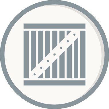 Tahta kutu simgesi, vektör illüstrasyonu