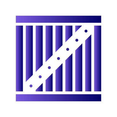 Tahta kutu simgesi, vektör illüstrasyonu