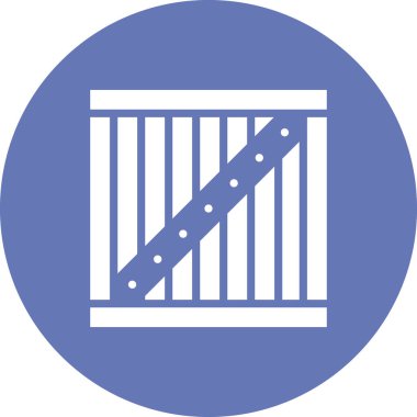 Tahta kutu simgesi, vektör illüstrasyonu