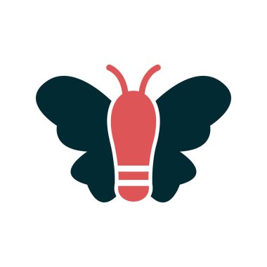 Kelebek simgesi, modern vektör illüstrasyon tasarımı.