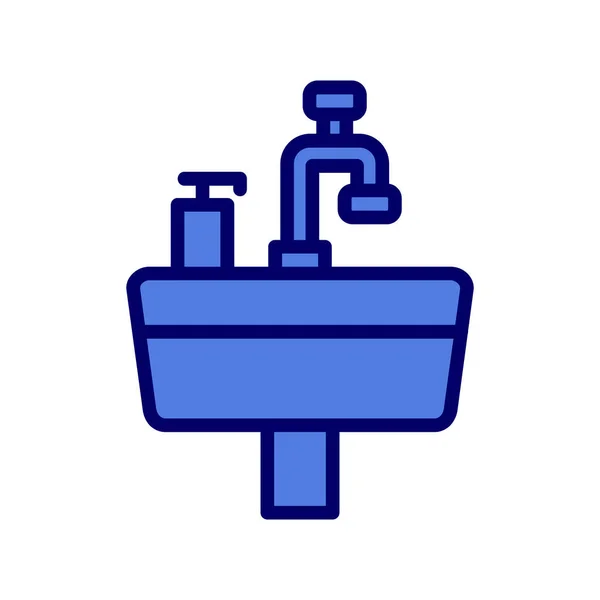 Sink Simple Icon Vector Illustration —  Vetores de Stock