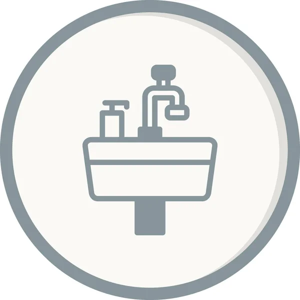 Sink Simple Icon Vector Illustration — Stock Vector