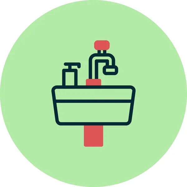 Sink Simple Icon Vector Illustration — Image vectorielle