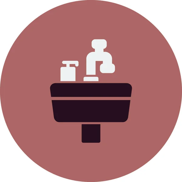 Sink Simple Icon Vector Illustration — Vetor de Stock