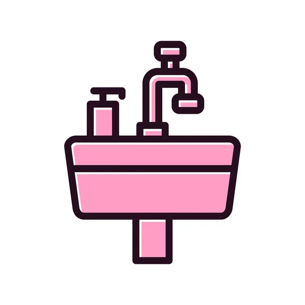 Sink Simple Icon Vector Illustration — Stock Vector