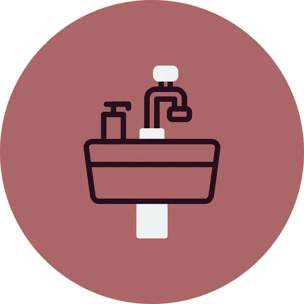 Sink Simple Icon Vector Illustration — Image vectorielle