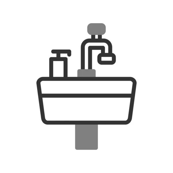 Sink Simple Icon Vector Illustration — Stock Vector