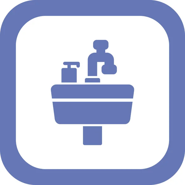 Sink Simple Icon Vector Illustration — Vector de stock
