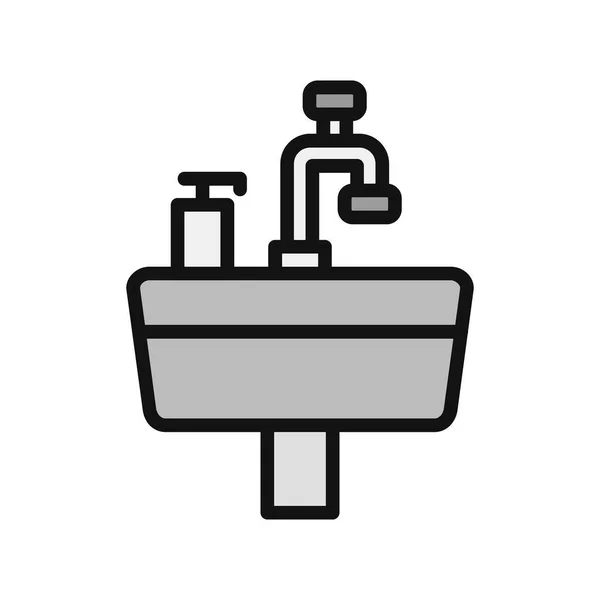 Sink Simple Icon Vector Illustration — Stock Vector