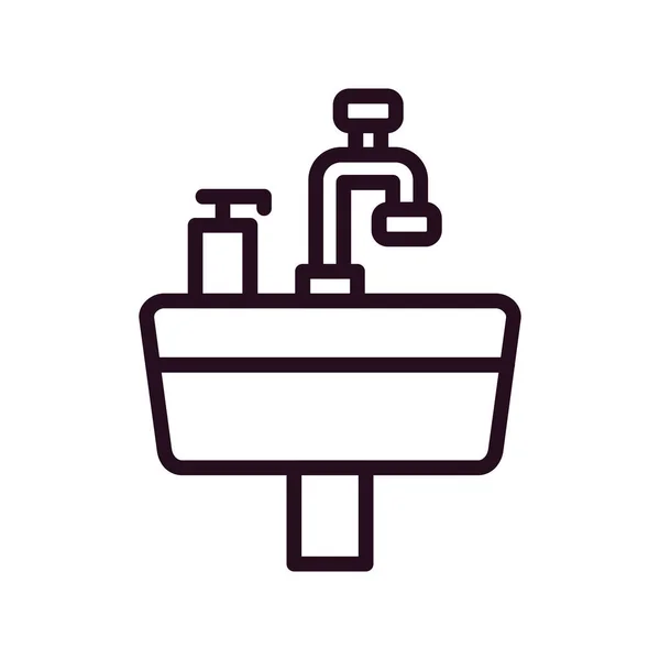 Sink Simple Icon Vector Illustration — Vetor de Stock