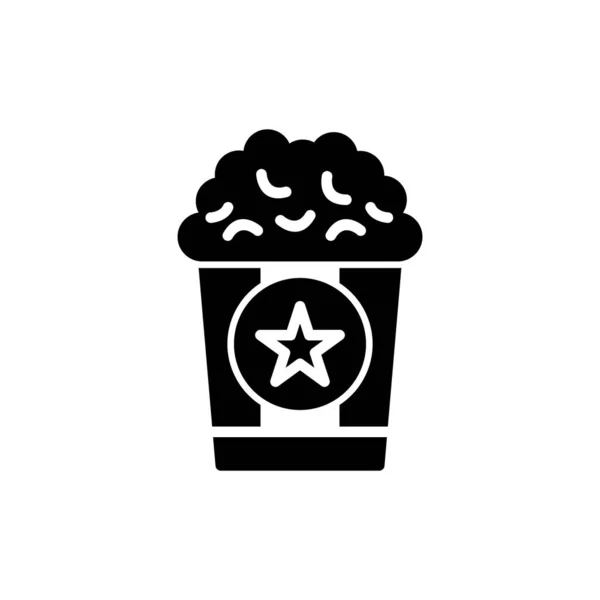 Vektorillustration Des Popcorn Eimer Symbols — Stockvektor