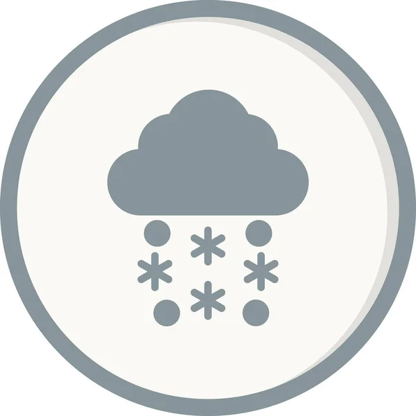 Abstraktes Schnee Icon Vektor Bild — Stockvektor