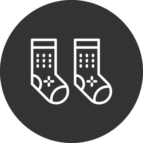 Socks Icon Design Vector Illustration — Image vectorielle