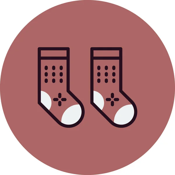Socks Icon Design Vector Illustration — Image vectorielle